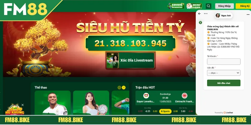 Liên Hệ FM88 - 04 Phương Thức Kết Nối Với Nhà Cái Nhanh Dùng chat trực tuyến để kết nối với nhân viên CSKH nhanh chóng